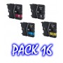 Brother LC985 PACK 16 COMPATIBLE