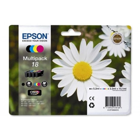 Epson T18 PACK 4 COLORES ORIGINAL