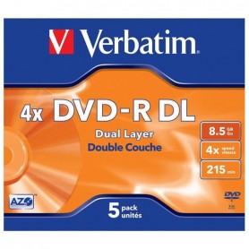 VERBATIM DVD-R DOBLE CAPA PACK 5