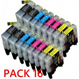 Brother LC980 / LC985 / LC1100 PACK 16 COMPATIBLE