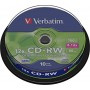 VERBATIM CD-RW REGRABABLE 8-12x  PACK 10