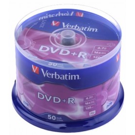 Verbatim DVD+R 16x 4.7GB (Tarrina 50 Uds)