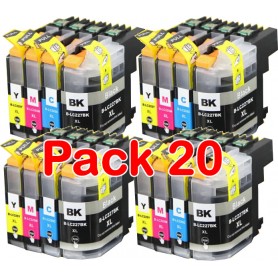 Brother LC225 PACK 20 COMPATIBLE