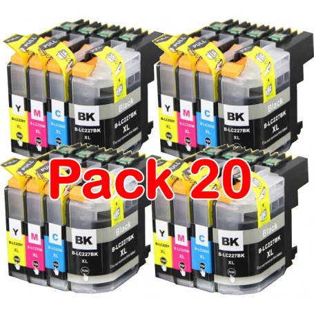 Brother LC225 PACK 20 COMPATIBLE