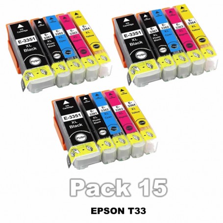 Epson T3357 PACK 15 COLORES COMPATIBLE