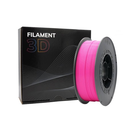 Filamento 3D PLA - Diámetro 1.75mm - Bobina 1kg - Rosa fluorescente