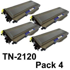BROTHER TN-2120 PACK 4 COMPATIBLE DCP-7030 DCP-7040 DCP-7045N DCP-7048W HL-2140 HL-2150N HL-2170W MFC-7320 MFC-7440N MFC-7440