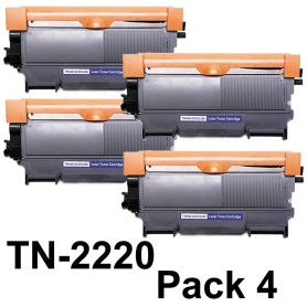 BROTHER TN-2220 PACK 4 COMPATIBLE MFC-7360 MFC-7360N MFC-7460 MFC-7460DN MFC-7860DW
