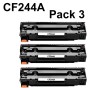 HP CF244A COMPATIBLE PACK 3 LaserJet Pro M 15a M 15w M15a M15w MFP M28a MFP M28w MFPM28a MFPM28w