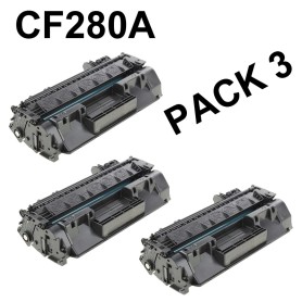 HP CF280A (3 unidades) COMPATIBLE Pro 400 M401 M401A M401D M401DN M401DW M401N MFP M425DN M425DW