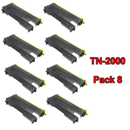 BROTHER TN-2000 / TN-2005 PACK 8 COMPATIBLE HL-2020 HL-2030 HL-2032 HL-2035 HL-2037 HL-2040 HL-2040N HL-2050 HL-2070N