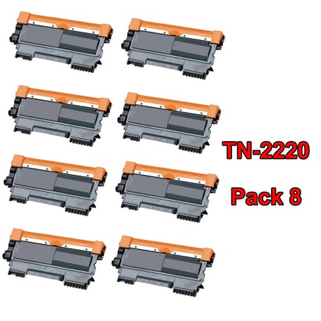 BROTHER TN-2220 PACK 8 COMPATIBLE MFC-7360 MFC-7360N MFC-7460 MFC-7460DN MFC-7860DW