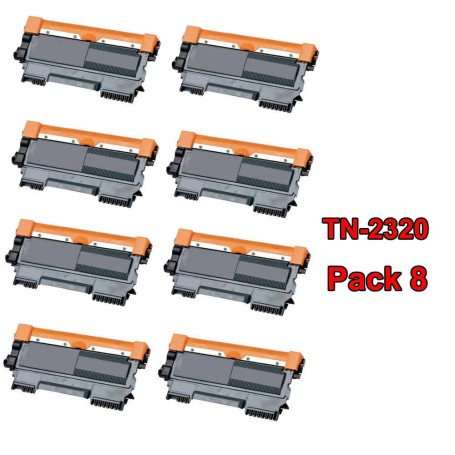 BROTHER TN-2320 pack 8 Negro HL L2300D L2340DW L2360DN L2365DW DCP L2500D L2520DW L2540DN L2560DW MFC L2700DW L2740DW L2720DW