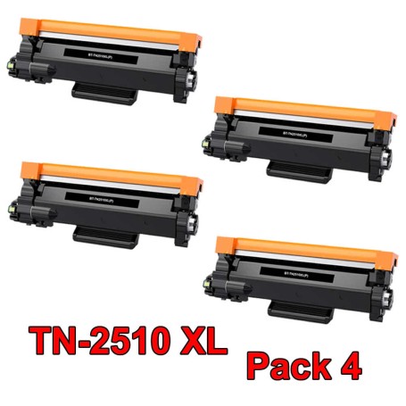 BROTHER TN-2510 XL COMPATIBLE PACK 4