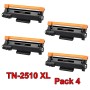 BROTHER TN-2510 XL COMPATIBLE PACK 4