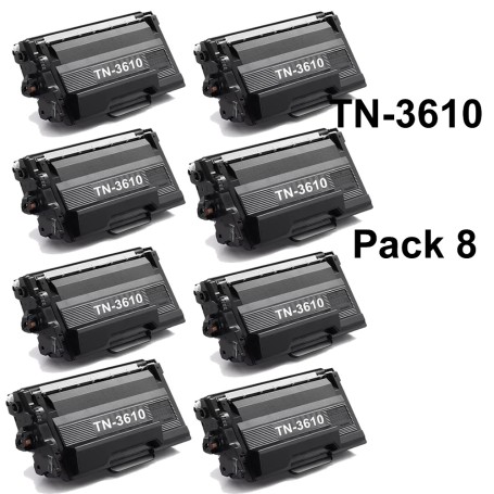 BROTHER TN-3610 COMPATIBLE PACK 8