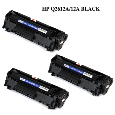 Q2612A PACK 3 COMPATIBLE 1010 1012 1015 1018 1020 1022 1022N 3015 3020 3030 3050 3052 3055 M1005 M1300MFP M1319MFP