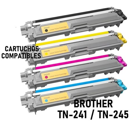 BROTHER TN-241  TN-245  pack 4 DCP-9020CDW DCP-9022CDW DCP-9015CDW DCP-9017CDW HL-3140CW HL-3150CDW HL-3170CDW HL-3152CDW