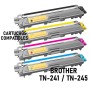 BROTHER TN-241 / TN-245  PACK 4 MFC-9140CDN MFC-9330CDW MFC-9340CDW MFC-9142CDN MFC-9332CDW MFC-9342CDW