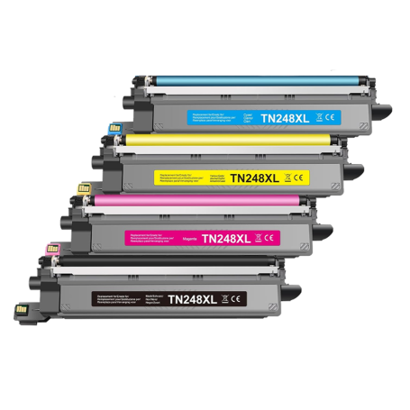 BROTHER TN-248 XL PACK 4 DCP-L3515  DCP-L3520  HL-L3555  HL-L3560  HL-L3215  MFC-L3740  MFC-L3760  MFC-L8340  MFC-L8390
