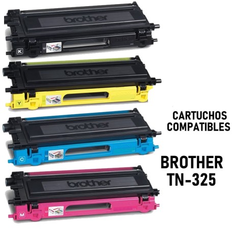 TN-325 Pack 4 DCP-9055CDN DCP-9270 HL-4140CN HL-4150CDN HL-4570CDW HL-4570 MFC-9460CDN MFC-9465CDN MFC-9970CDW MFC-9560