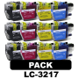 Brother LC-3217 / LC3217 pack 12 compatible