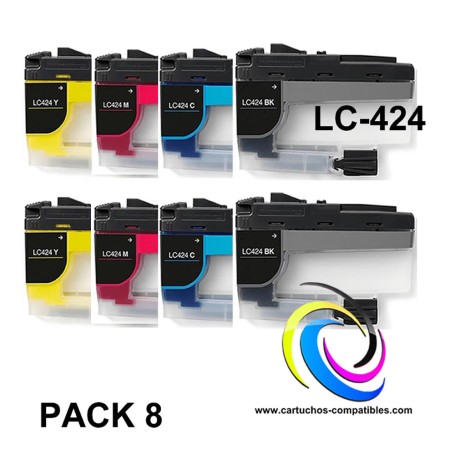 BROTHER LC424 XL PACK 8 COMPATIBLE