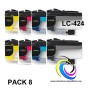 BROTHER LC424 XL PACK 8 COMPATIBLE