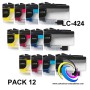 BROTHER LC424 XL PACK 12 COMPATIBLE