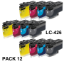 BROTHER LC426XL PACK 12 COMPATIBLE